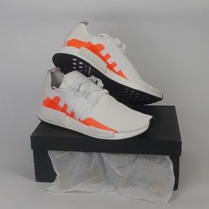 Adidas Mens Size 11 NMD White and Orange WAS $130